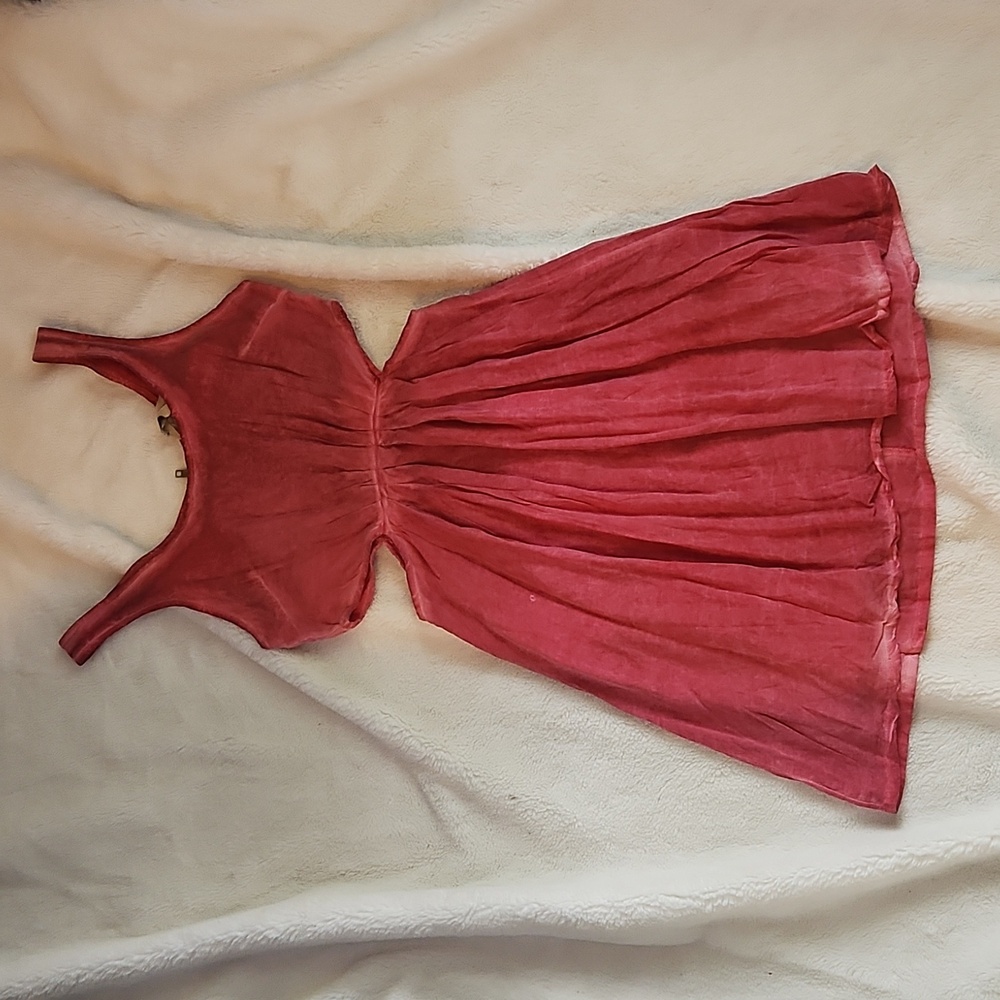 Black sheep size xs cutout pink dyed dress
